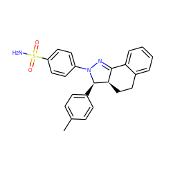 Cc1ccc([C@@H]2[C@@H]3CCc4ccccc4C3=NN2c2ccc(S(N)(=O)=O)cc2)cc1 ZINC000299868412