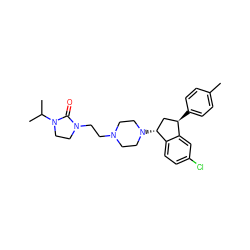 Cc1ccc([C@@H]2C[C@@H](N3CCN(CCN4CCN(C(C)C)C4=O)CC3)c3ccc(Cl)cc32)cc1 ZINC000022940818