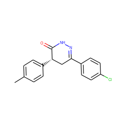 Cc1ccc([C@H]2CC(c3ccc(Cl)cc3)=NNC2=O)cc1 ZINC000001397695