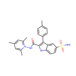 Cc1ccc(-c2c(C(=O)N[n+]3c(C)cc(C)cc3C)[nH]c3ccc(S(N)(=O)=O)cc23)cc1 ZINC000040394839