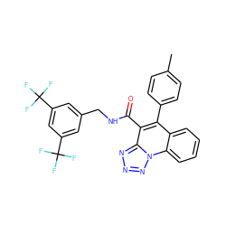 Cc1ccc(-c2c(C(=O)NCc3cc(C(F)(F)F)cc(C(F)(F)F)c3)c3nnnn3c3ccccc23)cc1 ZINC000044308306