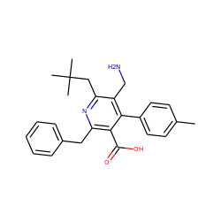 Cc1ccc(-c2c(CN)c(CC(C)(C)C)nc(Cc3ccccc3)c2C(=O)O)cc1 ZINC000066075404