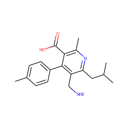 Cc1ccc(-c2c(CN)c(CC(C)C)nc(C)c2C(=O)O)cc1 ZINC000043203434