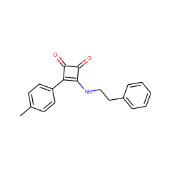 Cc1ccc(-c2c(NCCc3ccccc3)c(=O)c2=O)cc1 ZINC000020762074