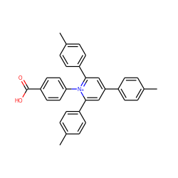 Cc1ccc(-c2cc(-c3ccc(C)cc3)[n+](-c3ccc(C(=O)O)cc3)c(-c3ccc(C)cc3)c2)cc1 ZINC000015770666