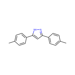 Cc1ccc(-c2cc(-c3ccc(C)cc3)[nH]n2)cc1 ZINC000002538934