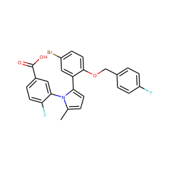 Cc1ccc(-c2cc(Br)ccc2OCc2ccc(F)cc2)n1-c1cc(C(=O)O)ccc1F ZINC000028818968