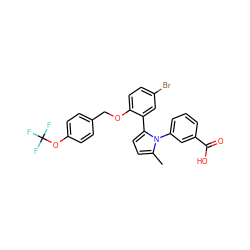 Cc1ccc(-c2cc(Br)ccc2OCc2ccc(OC(F)(F)F)cc2)n1-c1cccc(C(=O)O)c1 ZINC000044031968