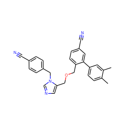 Cc1ccc(-c2cc(C#N)ccc2COCc2cncn2Cc2ccc(C#N)cc2)cc1C ZINC000028363562