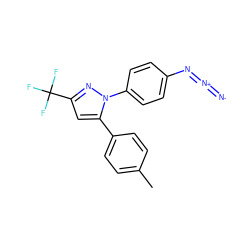 Cc1ccc(-c2cc(C(F)(F)F)nn2-c2ccc(N=[N+]=[N-])cc2)cc1 ZINC000013863990