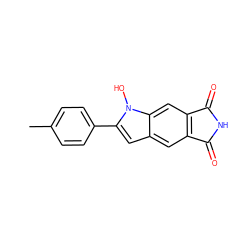 Cc1ccc(-c2cc3cc4c(cc3n2O)C(=O)NC4=O)cc1 ZINC000078549345