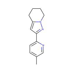 Cc1ccc(-c2cc3n(n2)CCCC3)nc1 ZINC000096911185