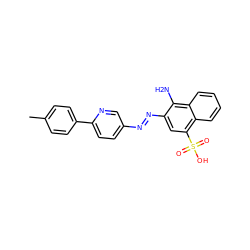 Cc1ccc(-c2ccc(/N=N/c3cc(S(=O)(=O)O)c4ccccc4c3N)cn2)cc1 ZINC000201506570