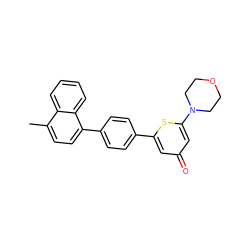 Cc1ccc(-c2ccc(-c3cc(=O)cc(N4CCOCC4)s3)cc2)c2ccccc12 ZINC000001553586