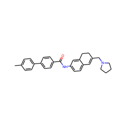 Cc1ccc(-c2ccc(C(=O)Nc3ccc4c(c3)CCC(CN3CCCC3)=C4)cc2)cc1 ZINC000072118428