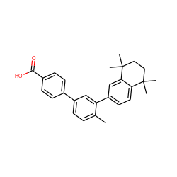 Cc1ccc(-c2ccc(C(=O)O)cc2)cc1-c1ccc2c(c1)C(C)(C)CCC2(C)C ZINC000028760010