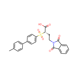 Cc1ccc(-c2ccc(S(=O)(=O)[C@@H](CCN3C(=O)c4ccccc4C3=O)C(=O)O)cc2)cc1 ZINC000034801870