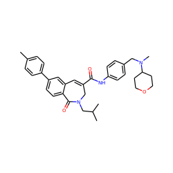 Cc1ccc(-c2ccc3c(c2)C=C(C(=O)Nc2ccc(CN(C)C4CCOCC4)cc2)CN(CC(C)C)C3=O)cc1 ZINC001772637380