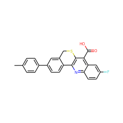 Cc1ccc(-c2ccc3c(c2)CSc2c-3nc3ccc(F)cc3c2C(=O)O)cc1 ZINC000026841024