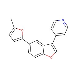 Cc1ccc(-c2ccc3occ(-c4ccncc4)c3c2)o1 ZINC000045317856