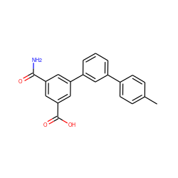 Cc1ccc(-c2cccc(-c3cc(C(N)=O)cc(C(=O)O)c3)c2)cc1 ZINC000014960606