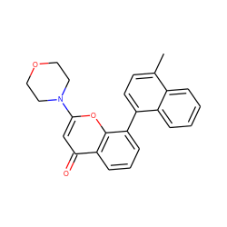 Cc1ccc(-c2cccc3c(=O)cc(N4CCOCC4)oc23)c2ccccc12 ZINC000013677200