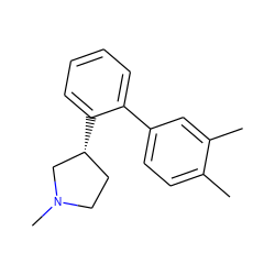 Cc1ccc(-c2ccccc2[C@@H]2CCN(C)C2)cc1C ZINC000096175940