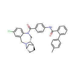 Cc1ccc(-c2ccccc2C(=O)Nc2ccc(C(=O)N3C[C@@H]4[C@H]5CC[C@@H](C5)N4Cc4cc(Cl)ccc43)cc2)cc1 ZINC000100926702