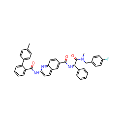 Cc1ccc(-c2ccccc2C(=O)Nc2ccc3cc(C(=O)N[C@H](C(=O)N(C)Cc4ccc(F)cc4)c4ccccc4)ccc3n2)cc1 ZINC000095560886