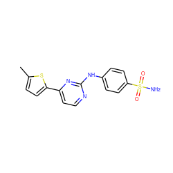 Cc1ccc(-c2ccnc(Nc3ccc(S(N)(=O)=O)cc3)n2)s1 ZINC000035942048