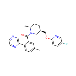 Cc1ccc(-c2cnccn2)c(C(=O)N2C[C@H](COc3ccc(F)cn3)CC[C@H]2C)c1 ZINC000043201231