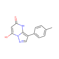 Cc1ccc(-c2cnn3c(O)cc(=O)[nH]c23)cc1 ZINC000169342394