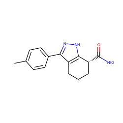 Cc1ccc(-c2n[nH]c3c2CCC[C@H]3C(N)=O)cc1 ZINC000299860803