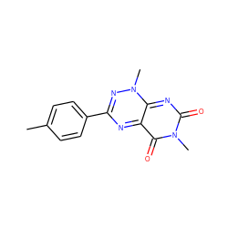 Cc1ccc(-c2nc3c(=O)n(C)c(=O)nc-3n(C)n2)cc1 ZINC000004512032