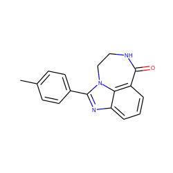 Cc1ccc(-c2nc3cccc4c3n2CCNC4=O)cc1 ZINC000013858432