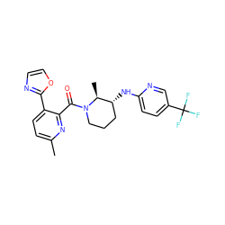 Cc1ccc(-c2ncco2)c(C(=O)N2CCC[C@@H](Nc3ccc(C(F)(F)F)cn3)[C@@H]2C)n1 ZINC000218427083