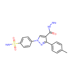 Cc1ccc(-c2nn(-c3ccc(S(N)(=O)=O)cc3)cc2C(=O)NN)cc1 ZINC000103248235