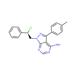 Cc1ccc(-c2nn(C[C@H](Cl)c3ccccc3)c3ncnc(N)c23)cc1 ZINC000473136383