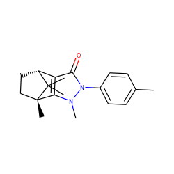 Cc1ccc(-n2c(=O)c3c(n2C)[C@]2(C)CC[C@H]3C2(C)C)cc1 ZINC000141743132