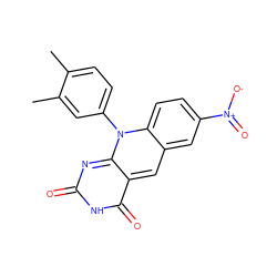 Cc1ccc(-n2c3nc(=O)[nH]c(=O)c-3cc3cc([N+](=O)[O-])ccc32)cc1C ZINC000002475859