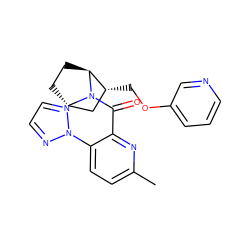 Cc1ccc(-n2nccn2)c(C(=O)N2[C@H]3CC[C@H]2[C@H](COc2cccnc2)C3)n1 ZINC000226074154