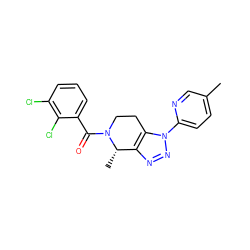 Cc1ccc(-n2nnc3c2CCN(C(=O)c2cccc(Cl)c2Cl)[C@H]3C)nc1 ZINC000226007264