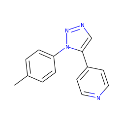 Cc1ccc(-n2nncc2-c2ccncc2)cc1 ZINC000026170467