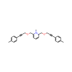 Cc1ccc(C#CCOCc2cccc(COCC#Cc3ccc(C)cc3)[n+]2C)cc1 ZINC000095581806