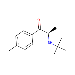Cc1ccc(C(=O)[C@@H](C)NC(C)(C)C)cc1 ZINC000041608247