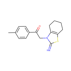 Cc1ccc(C(=O)Cn2c3c(sc2=N)CCCC3)cc1 ZINC000003874684