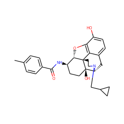 Cc1ccc(C(=O)N[C@@H]2CC[C@@]3(O)[C@H]4Cc5ccc(O)c6c5[C@@]3(CCN4CC3CC3)[C@H]2O6)cc1 ZINC000045347746