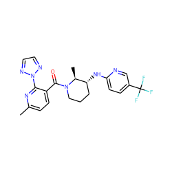 Cc1ccc(C(=O)N2CCC[C@@H](Nc3ccc(C(F)(F)F)cn3)[C@@H]2C)c(-n2nccn2)n1 ZINC000225886813