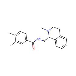 Cc1ccc(C(=O)NC[C@H]2c3ccccc3CCN2C)cc1C ZINC001772601168