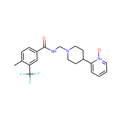 Cc1ccc(C(=O)NCN2CCC(c3cccc[n+]3[O-])CC2)cc1C(F)(F)F ZINC000038149982